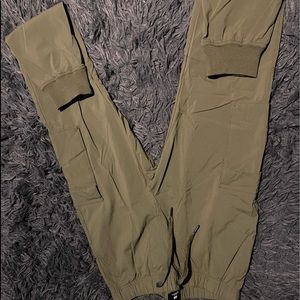 Nylon Cargo Joggers | H&M | Sz. Small | Dark Khaki Green
